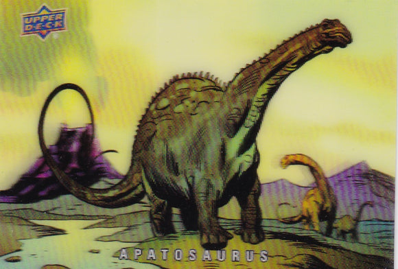 2015 UD Dinosaurs 3-D Dinosaurs Herbivore card #2 Apatosaurus