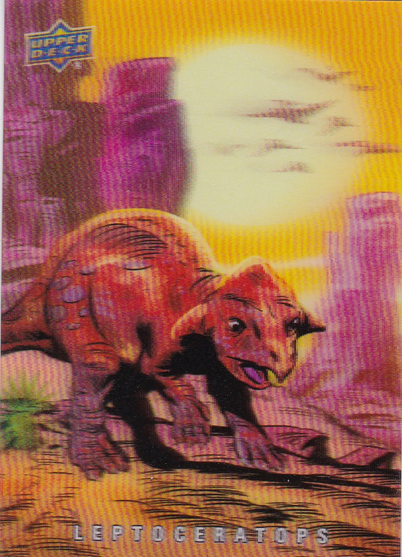 2015 UD Dinosaurs 3-D Dinosaurs Herbivore card #13 Leptoceratops