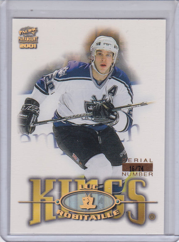Luc Robitaille 2000-01 Paramount card # 114 Holo-Silver #d 16/74