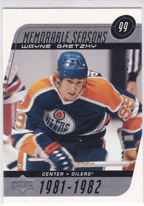 Wayne Gretzky 2002-03 Upper Deck Memorable Seasons card #188