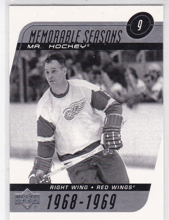 Mr Hockey Gordie Howe 2002-03 Upper Deck Memorable Seasons card #187