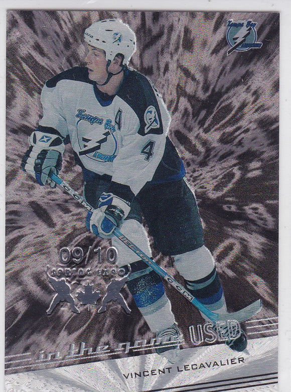 Vincent Lecavalier 2002-03 In The Game Used card #70 Spring Expo #d 09/10