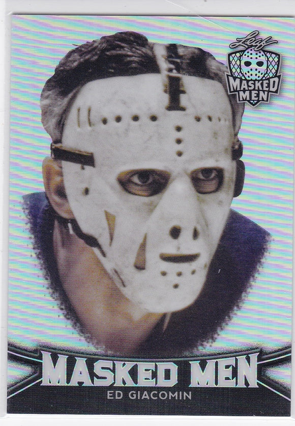 Ed Giacomin 2017-18 Leaf Masked Men Base Metal / Mask card #8