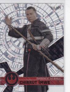 2017 Star Wars High Tek card #62 Chirrut Imwe Tidal Diffractor #d 14/99