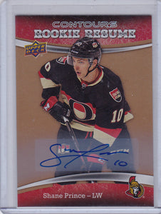 Shane Prince 2015-16 Contours Rookie Resume Autograph card RR-7