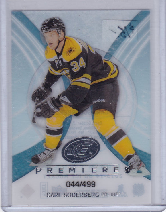 Carl Soderberg 2013-14 Ice Premieres Rookie card #73 #d 044/499