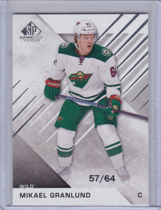 Mikael Granlund 2016-17 SP Game Used base card #38 #d 57/64