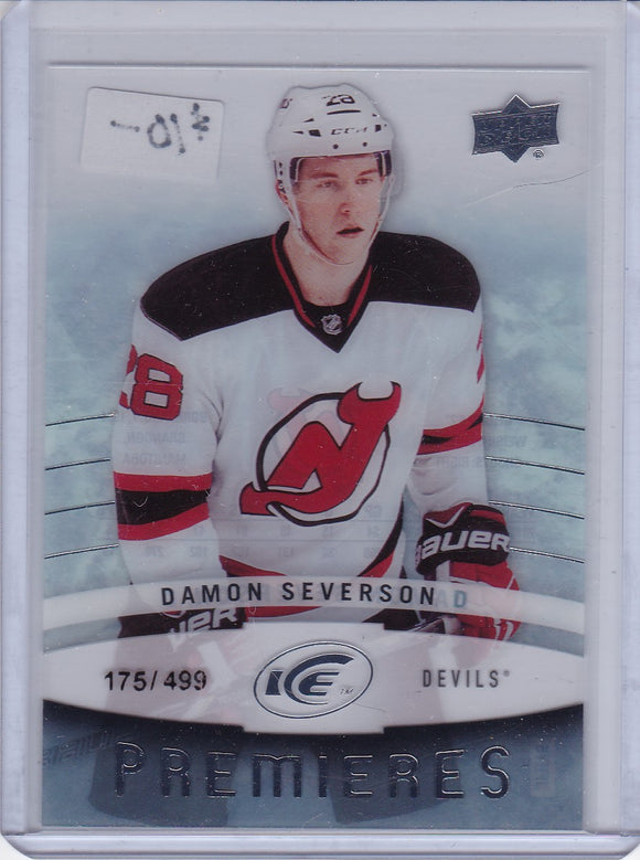 Damon Severson 2014-15 Ice Premieres Rookie card #145 #d 175/499