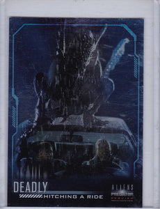 2007 Inkworks Alien Vs Predator Requiem Deadly Foil Card D2 Hitching A Ride