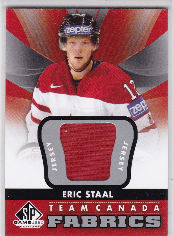 Eric Staal 2012-13 SP Game Used Team Canada Jersey card TC-11