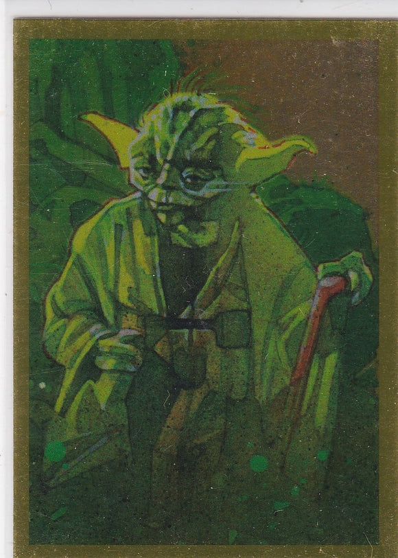 2012 Star Wars Galaxy 7 Foil card # 15 Yoda Gold Foil Parallel