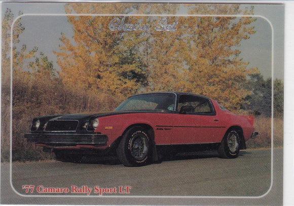 1992 Collect-A-Card Chevy Set Chrome Insert card #8 1977 Camaro