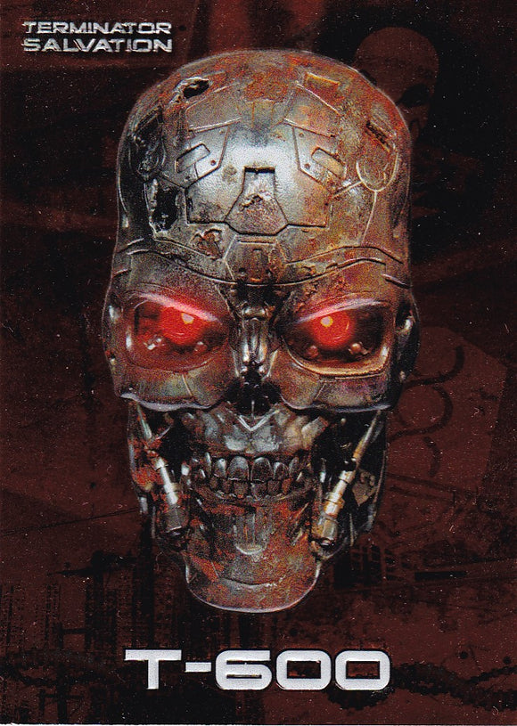 Terminator Salvation Embossed Foil Insert card 9 of 9 T-600 Skull