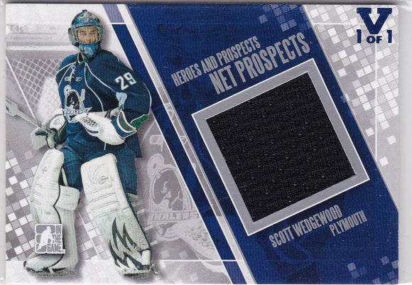 Scott Wedgewood 15-16 Final Vault 2011-12 Heroes and Prospects Net Jersey NP-06 V 1 of 1