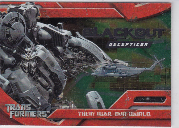 2007 Topps Transformers Movie Foil Insert card 6 of 10 Blackout