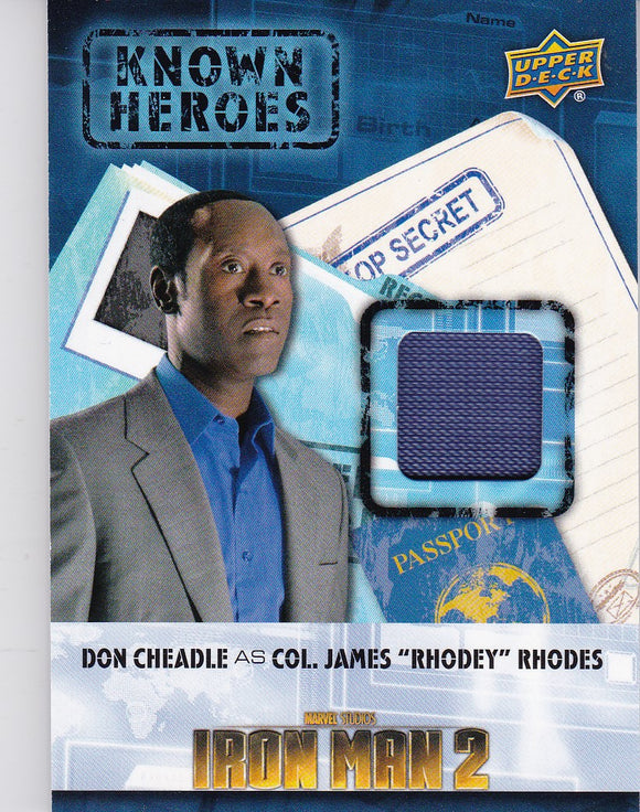 Captain America Civil War Known Heroes Memorabilia card KH-RH Don Cheadle as Col. Rhodes