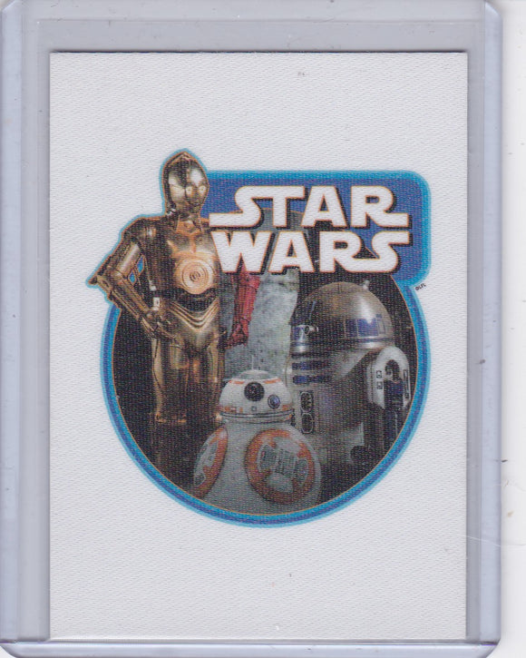 Star Wars Journey To The Force Awakens Cloth Sticker card CS-1 of 9 Droids
