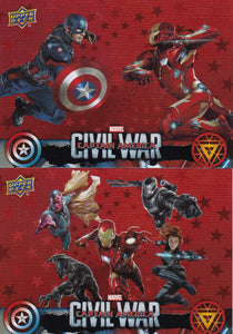 Captain America Civil War Walmart Red Foil Parallel cards choose your numbers from the list