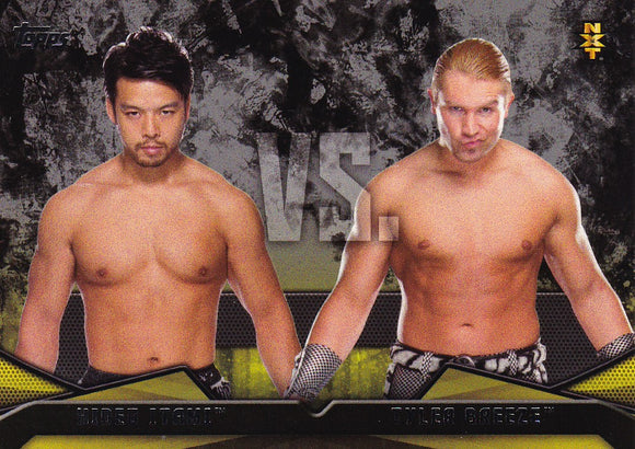 2016 Topps WWE Then Now Forever NXT Rivalries card #14 Hideo Itami Vs Tyler Breeze