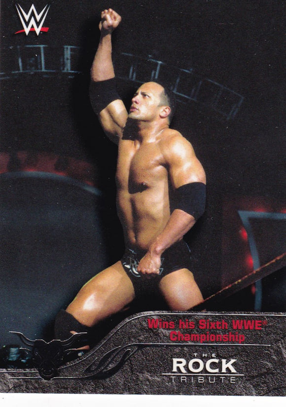 The Rock 2016 Topps WWE The Rock Tribute card #17 of 40