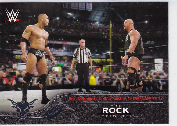 The Rock 2016 Topps WWE The Rock Tribute card #25 of 40