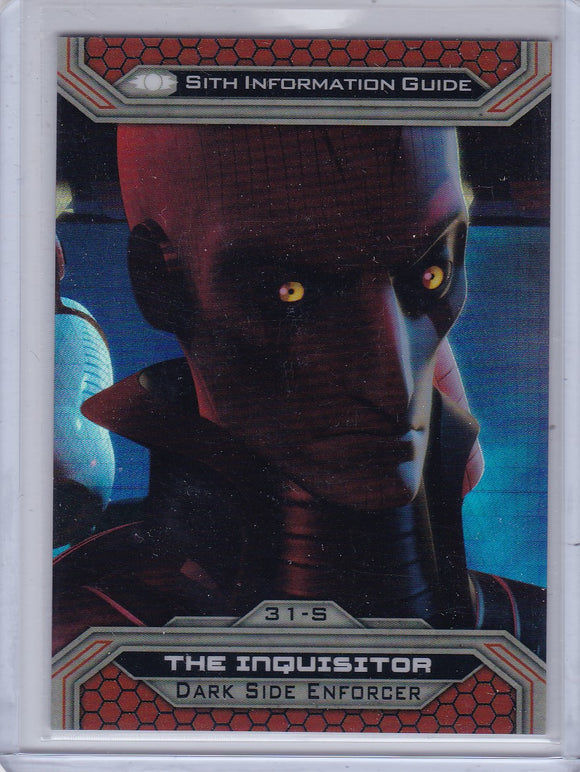 Star Wars Chrome Jedi Vs Sith card 31-S The Inquisitor Prism Refractor #d 090/199