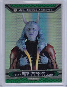 Star Wars Chrome Jedi Vs Sith card 41-J Mas Amedda Prism Refractor #d 169/199