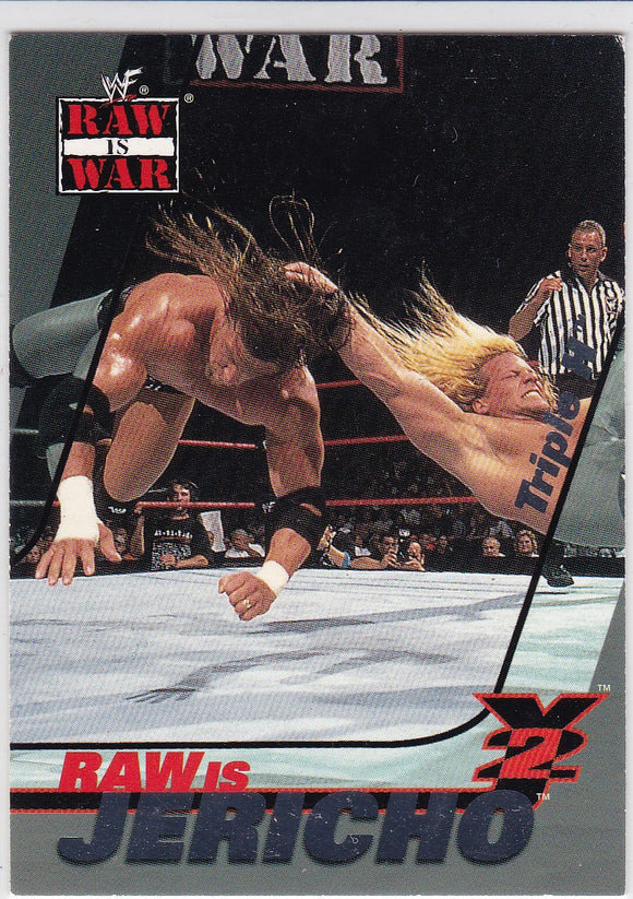 2001 Fleer WWF Raw Is War Raw Is Jericho card 9 of 15 RJ Chris Jericho on Triple H