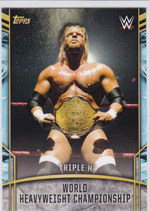 2017 Topps WWE Legends Retired Titles card 4 Triple H - World Heavyweight Championship