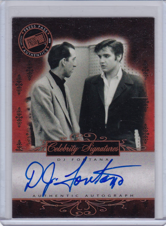 2008 Press Pass Elvis By The Numbers Celebrity Signatures D.J. Fontana Autograph card CS-DF