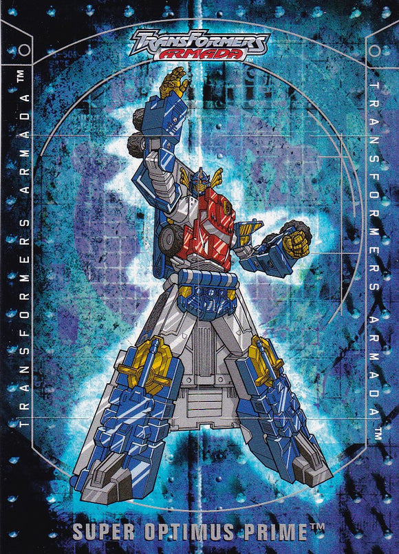 2003 Fleer Transformers Armada Flappers card 8 of 8 TF Super Optimus Prime