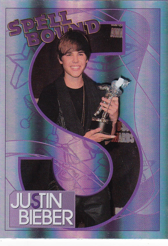 2010 Panini Justin Bieber Spellbound Foil Insert card #3 of 12