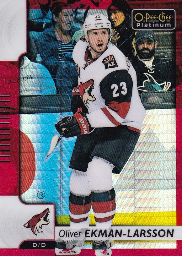 Oliver Ekman-Larsson 2017-18 O-Pee-Chee Platinum card 83 Red Prism #d 148/199