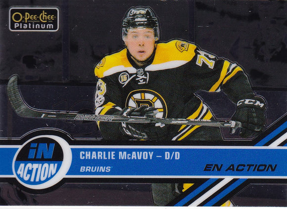 Charlie McAvoy 2017-18 O-Pee-Chee Platinum In Action card IA-21