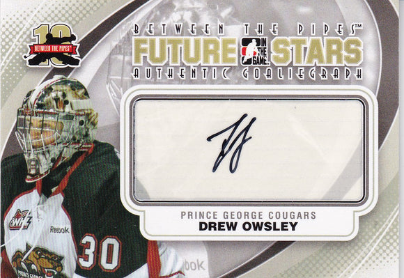 Drew Owsley 2011-12 Between The Pipes Autograph card A-DO