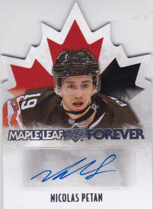 Nicolas Petan 2015-16 UD Team Canada Juniors Maple Leaf Forever Autograph card ML-PE