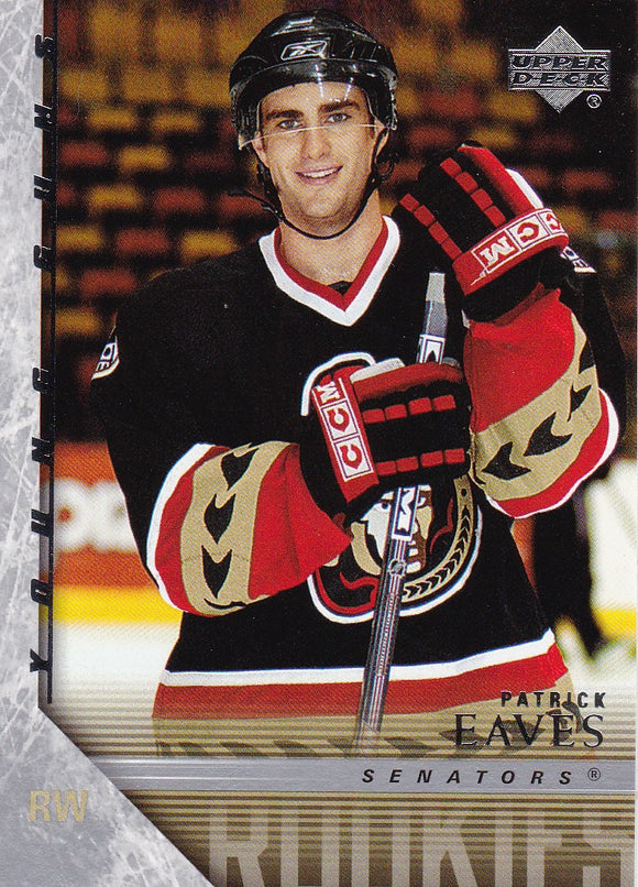 Patrick Eaves 2005-06 Upper Deck Young Guns Rookie card #458