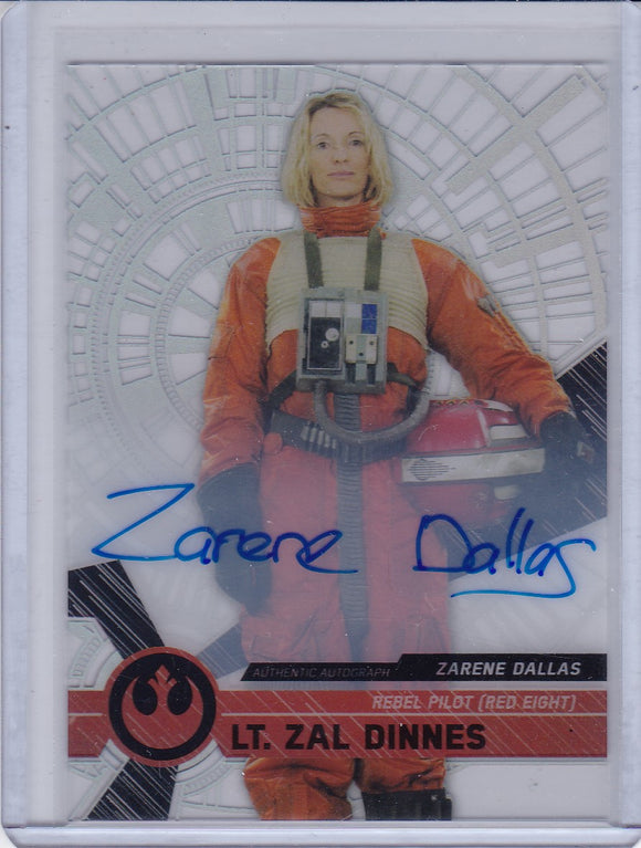 Star Wars High Tek Zarene Dallas as Lt. Zal Dinnes Autograph card #84