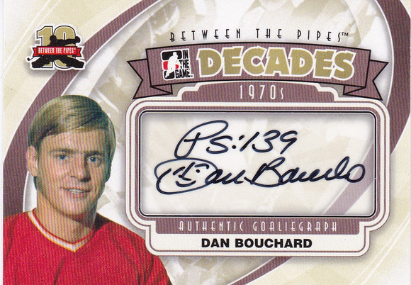 Dan Bouchard 2011-12 Between The Pipes Decades 1970s Autograph card A-DBO