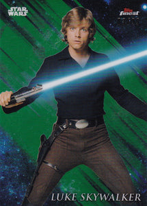 2018 Star Wars Finest card #61 Luke Skywalker Green Refractor #d 03/99