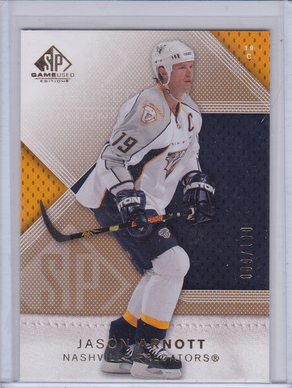 Jason Arnott 2007-08 SP Game Used card #46 Gold parallel #d 009/100