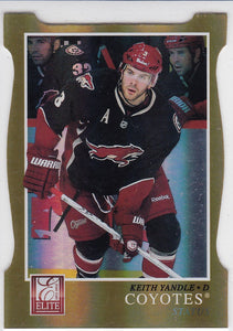 Keith Yandle 2011-12 Panini Elite card #5 Gold parallel #d 29/99
