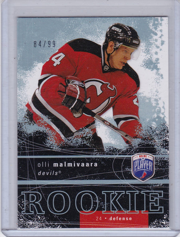 Olli Malmivaara 2007-08 Be A Player Rookie card #263 #d 84/99