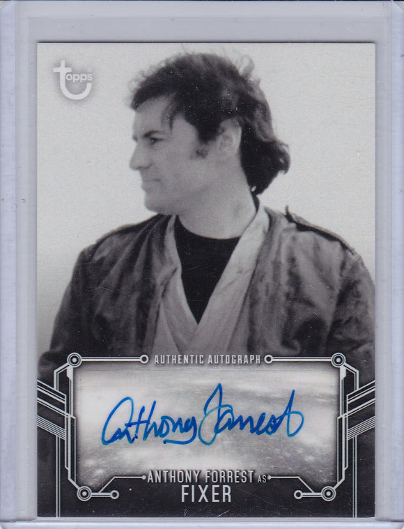 Star Wars A New Hope Black and White Anthony Forrest as Fixer Autograph card