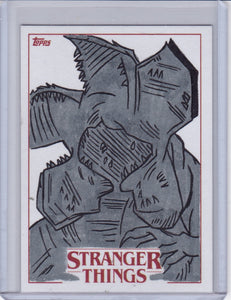 Stranger Things Season 1 Demogorgon Sketch card by Ibrahim Ozkan