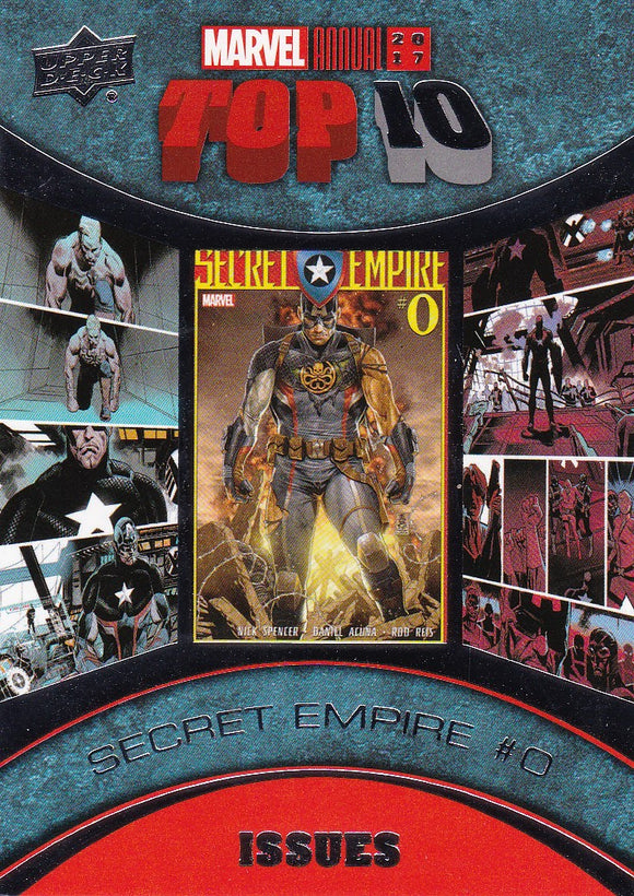 2017 Marvel Annual Top Ten Issues card TI-8 Secret Empire #0