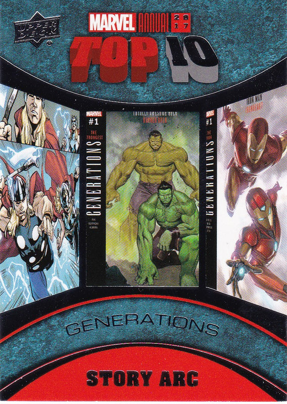 2017 Marvel Annual Top Ten Story Arc card TS-8 Generations