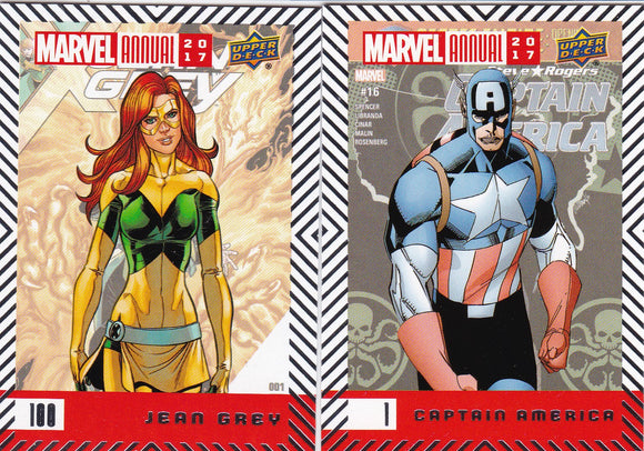 2017 Marvel Annual base cards Choose your numbers from the list