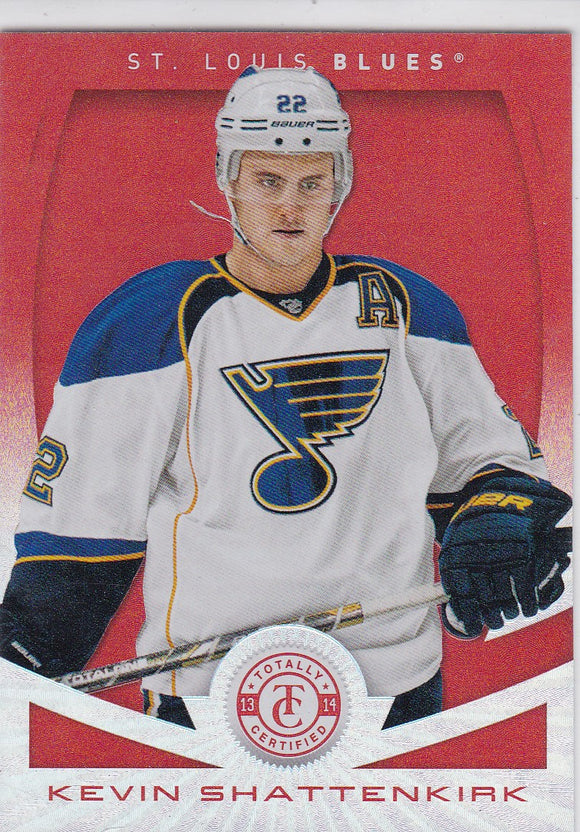 Kevin Shattenkirk 2013-14 Totally Certified card #110 Red parallel #d 08/25