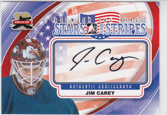 Jim Carey 2011-12 Between The Pipes Stars And Stripes Autograph card A-JCA2 SP